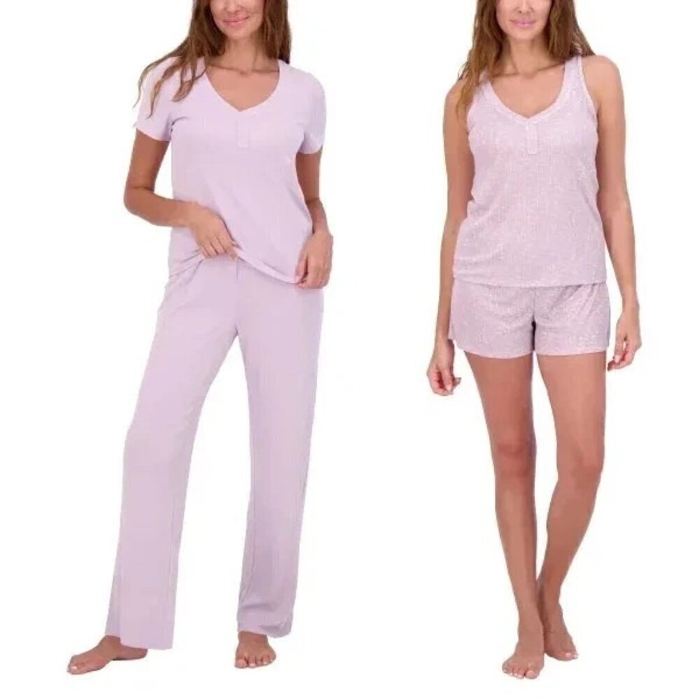 NEW 4-Piece Live 2 Lounge Women's XL Pointelle Lounge Set